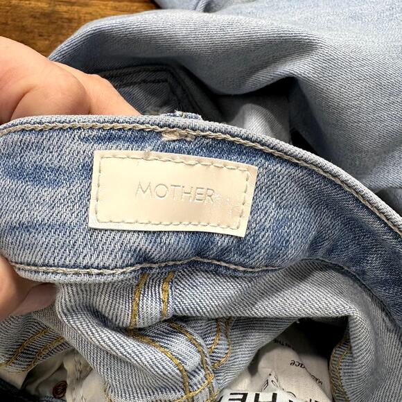 Mother Size 25 Jeans The Insider Crop Step Chew Hem Mid Rise Outerspace Wash - Picture 7 of 16